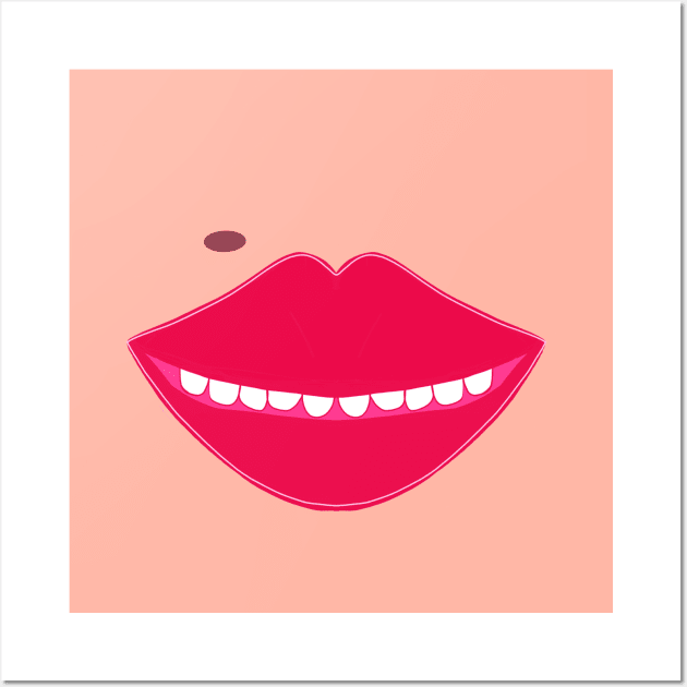 Beauty Spot Smile Mouth Wall Art by so_celia